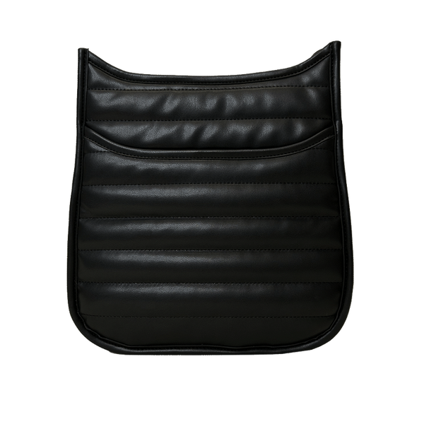 Ahdorned Handbags BLACK Sarah Quilted Faux Leather Messenger - Assorted