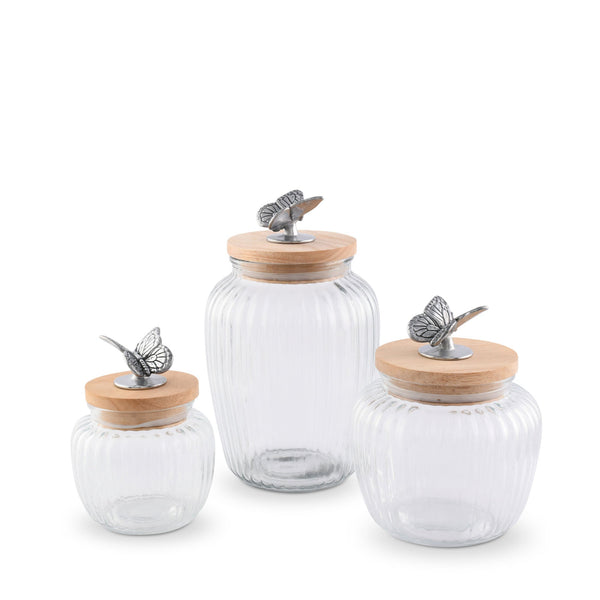 Arthur Court Giftware Arthur Court Glass Canister Large - Butterfly