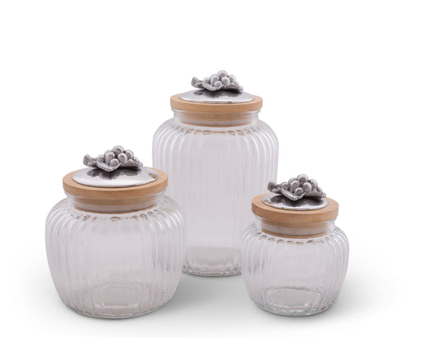 Arthur Court Giftware Arthur Court Glass Canister Large - Grape
