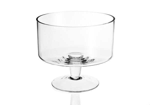 Badash Crystal Giftware Lexington Mouth Blown Glass Trifle Bowl D9 x H7.5