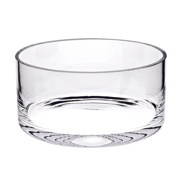 Badash Crystal Giftware Manhattan European Mouth blown Lead Free Crystal 8" Classic Cylinder Bowl