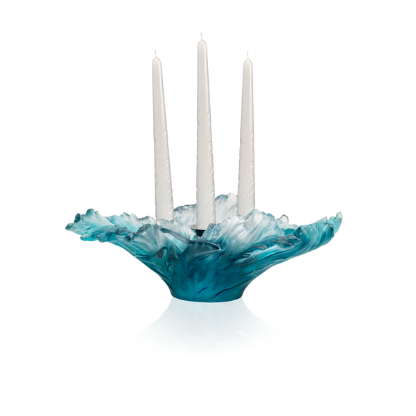 Daum Art Glass Daum Crystal Maya Medium Candelabra