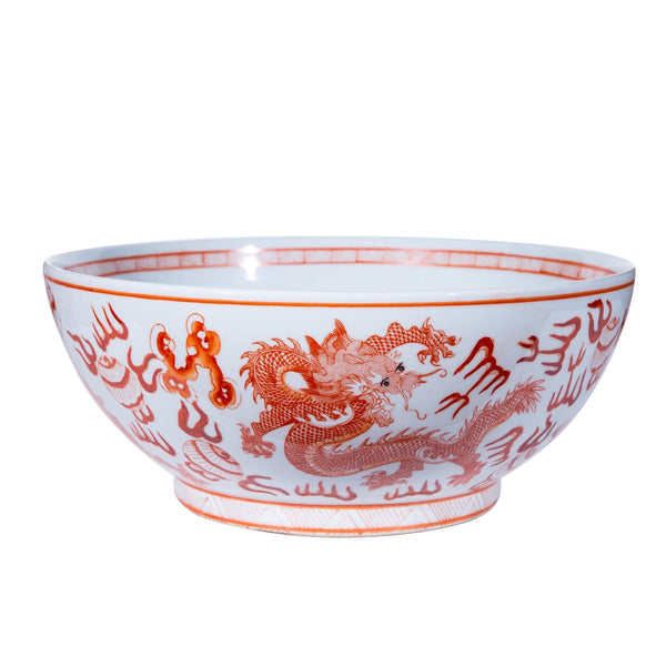 Legend of Asia Home Decor Legend of Asia Orange Dragon Cloud Bowl