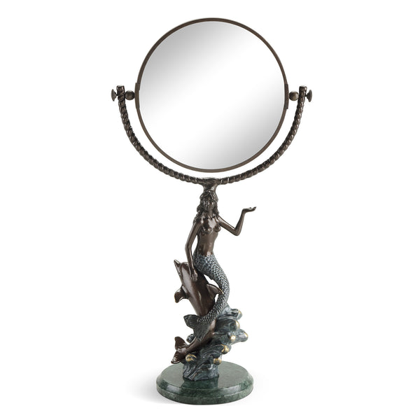 SPI Home Home Decor Cast Aluminum Mermaid & Dolphin Mirror
