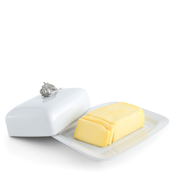 Vagabond House Serveware Vagabond House Conch Shell Stoneware Butter Dish