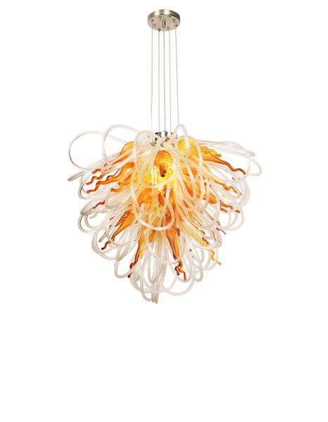 Viz Art Glass Lighting Viz Art Glass Orion Autumn Large Blown Glass Chandelier