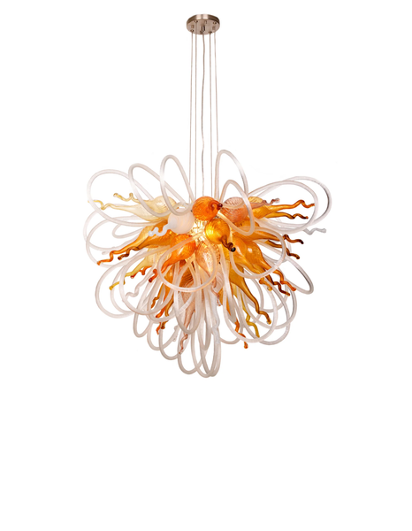 Viz Art Glass Lighting Viz Art Glass Orion Autumn Small Blown Glass Chandelier