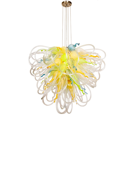 Viz Art Glass Lighting Viz Art Glass Orion California Sunshine Large Blown Glass Chandelier