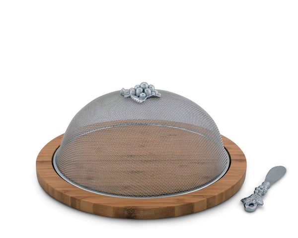 Arthur Court Grape 3 Piece Picnic Cheese Board / Spreader