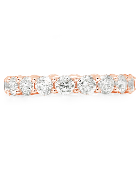 Crislu Jewelry Crislu Brilliant Round Cut Eternity Band - 3.75 mm - Finished In 18kt Rose Gold