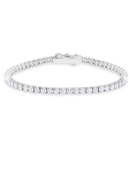 Crislu Jewelry CRISLU Classic Medium Brilliant Tennis Bracelet Finished in Pure Platinum - size 7