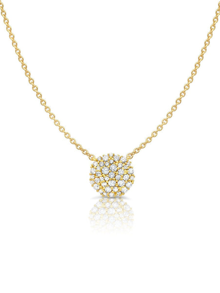Crislu Jewelry Crislu Round Glisten Necklace finished in 18kt Gold