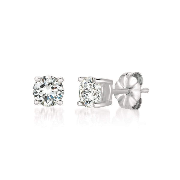 Crislu Jewelry CRISLU Solitaire Brilliant Earrings 1.00 Carat Finished in Pure Platinum