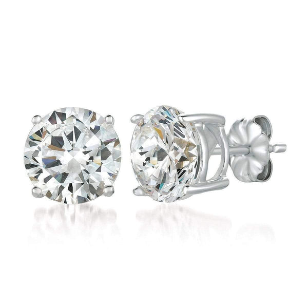 Crislu Jewelry CRISLU Solitaire Brilliant Earrings 6.00 Carat Finished in Pure Platinum