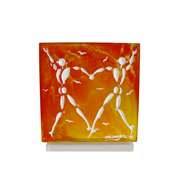 Daum Art Glass Daum Crystal Personalized Love Dance By Jerome Mesnager 8 Ex