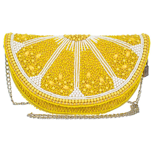 Mary Frances Handbags Mary Frances Tart Beaded Lemon Crossbody Handbag