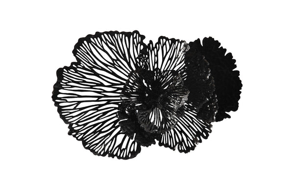 Phillips Collection Home Phillips Collection Flower Wall Art, Medium, Black, Metal