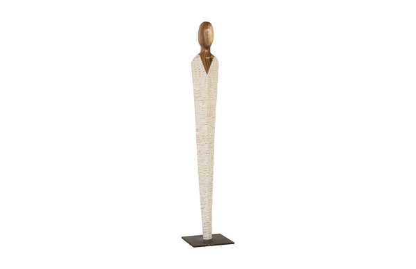 Phillips Collection Home Oversized LTL - Rate to be Quoted Phillips Collection Vested Female Sculpture, Medium, Chamcha, Natural, White, Gold