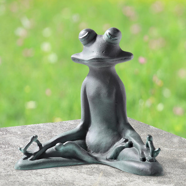 SPI Home Home Contented Yoga Frog Garden Sculpture