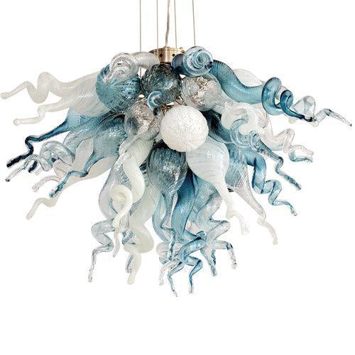Viz Art Glass ColorSelect Winter Sky Large Chandelier