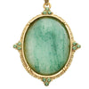 Olivia Riegel Oval Aventurine Pendant Necklace Gold