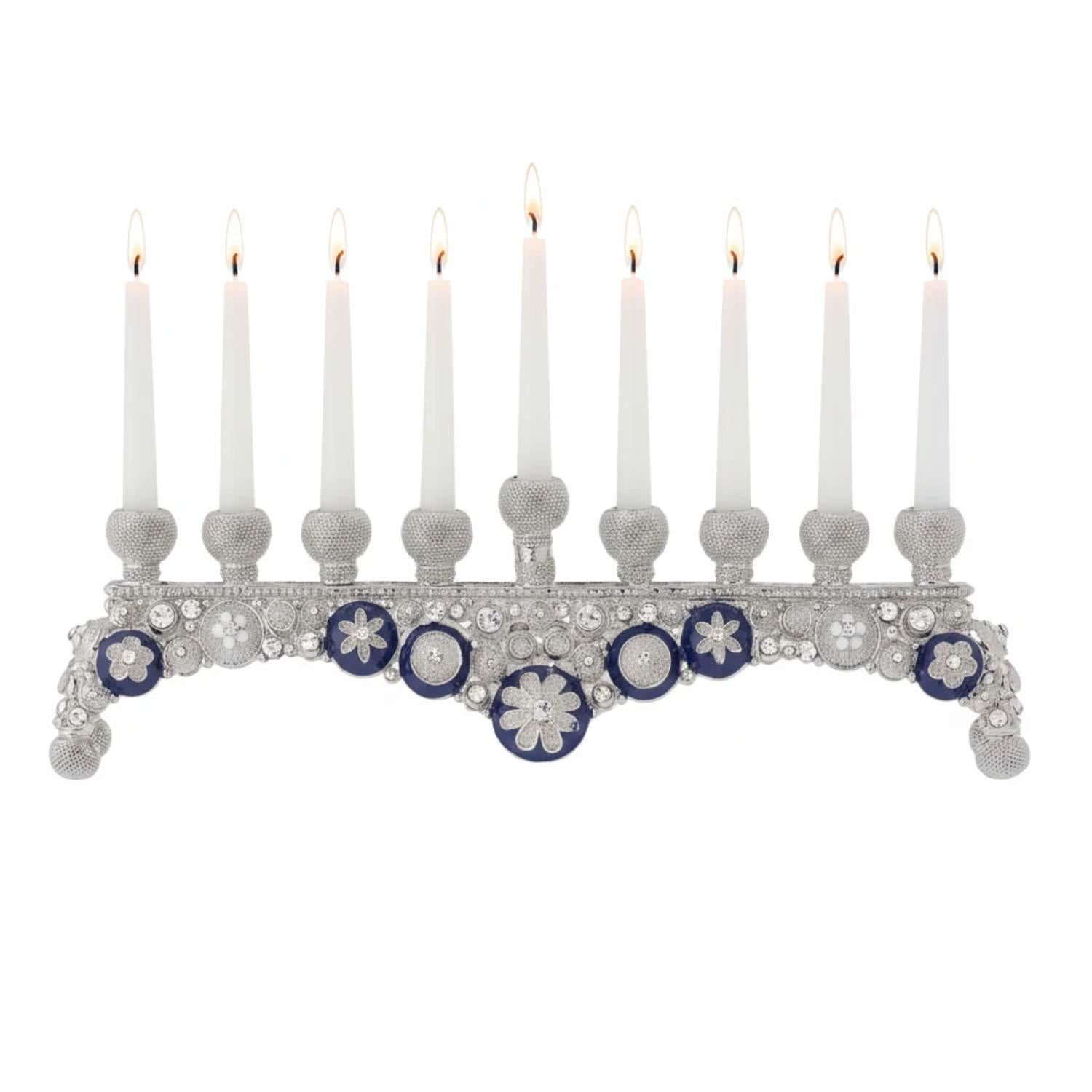 Olivia Riegel Blue & White Charisma Menorah Blue