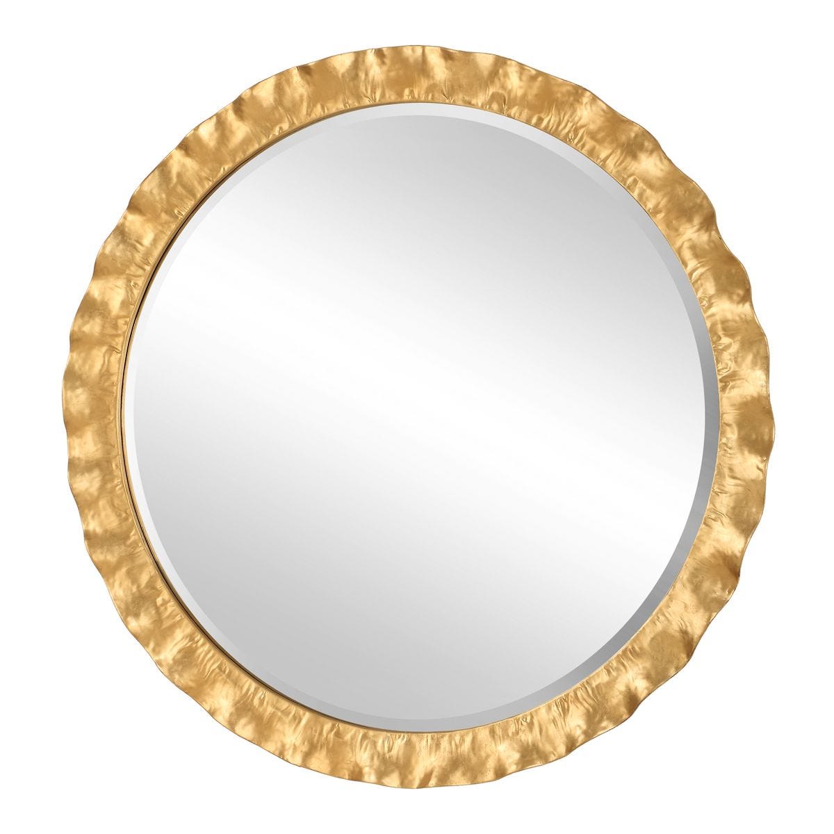Uttermost Haya Round Mirror, Gold - CLOSEOUT