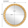 Uttermost Haya Round Mirror, Gold - CLOSEOUT