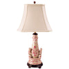 Danny's Fine Porcelain (Pe263c-12-Cs0853) 24" Bunny Candle Stick Lamp – Pink Floral - CLOSEOUT
