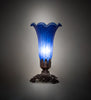 8" High Blue Tiffany Pond Lily Victorian Accent Lamp