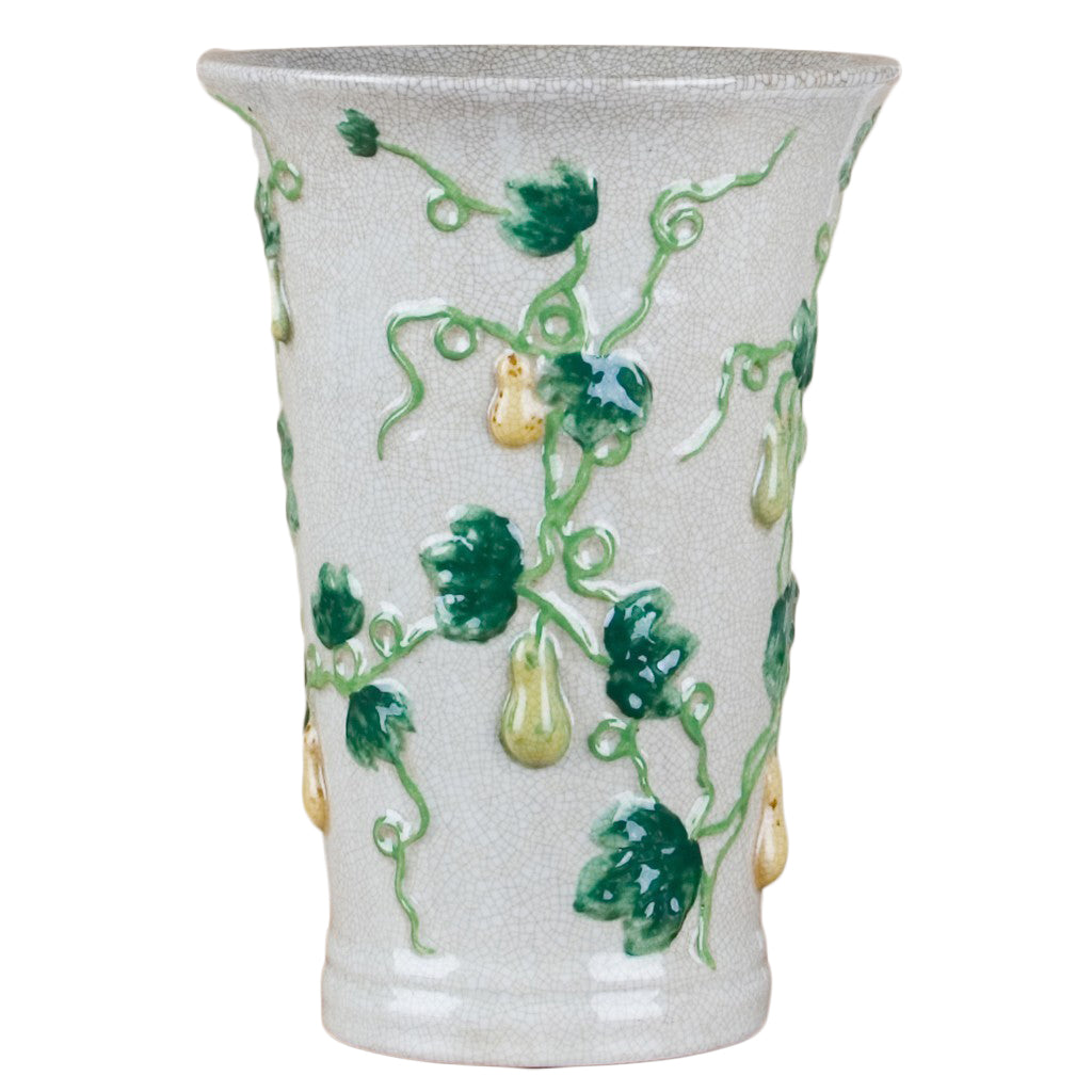 Danny's Fine Porcelain 12" Round Vase W/012-6.00 Round Std - Pear