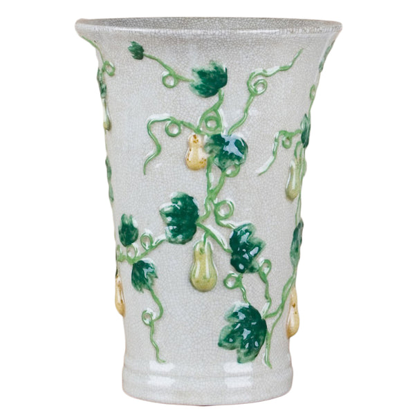 Danny's Fine Porcelain 12" Round Vase W/012-6.00 Round Std - Pear