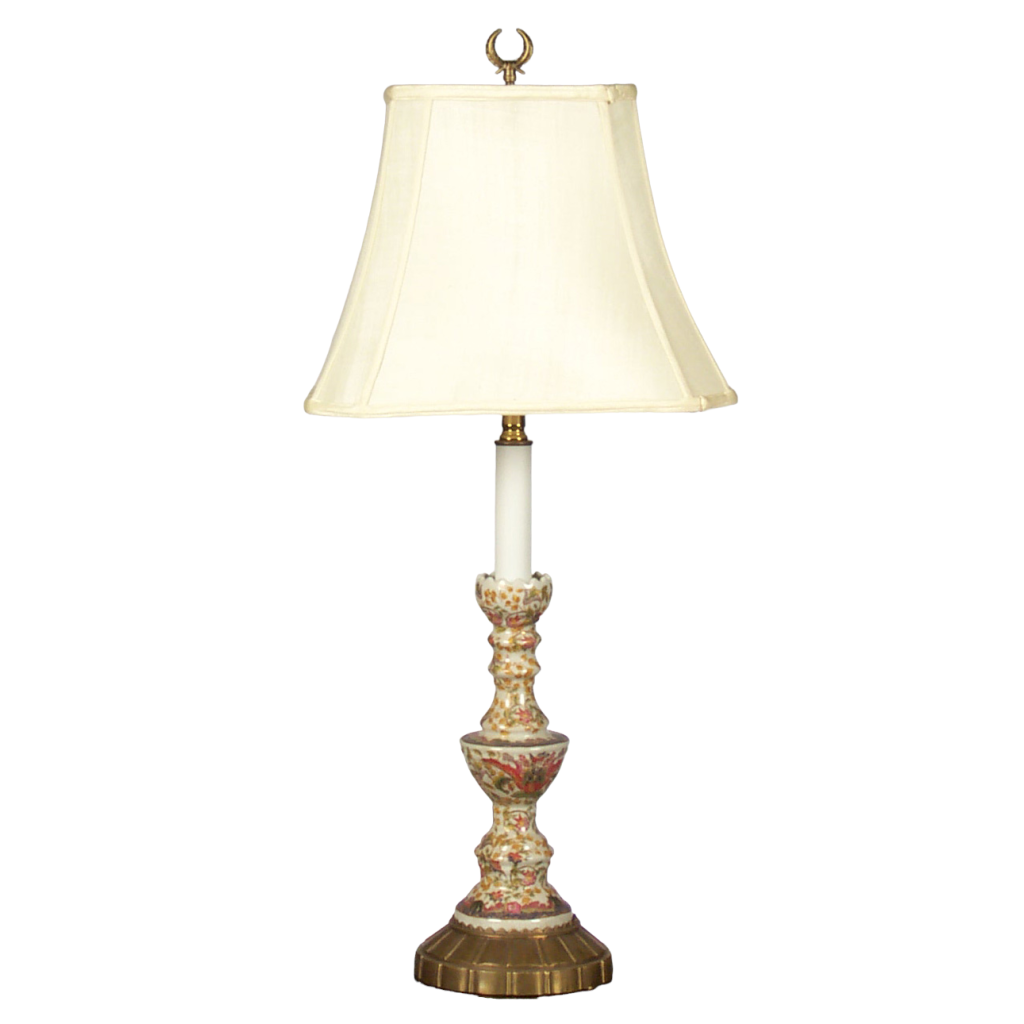 Danny's Fine Porcelain (Pbze316c-X1350) 16x16x29 Candlestick with Bronze Stand – Chekian Lotus (125-14-Be) - CLOSEOUT