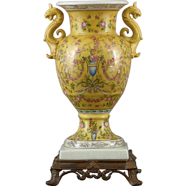 Danny's Fine Porcelain Trophy Vase with Bronze Stand – Emporio Rosette - CLOSEOUT