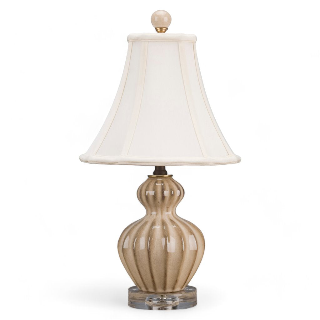 Danny's Fine Porcelain Petite Gourd Lamp- Sandy Acrylic Base