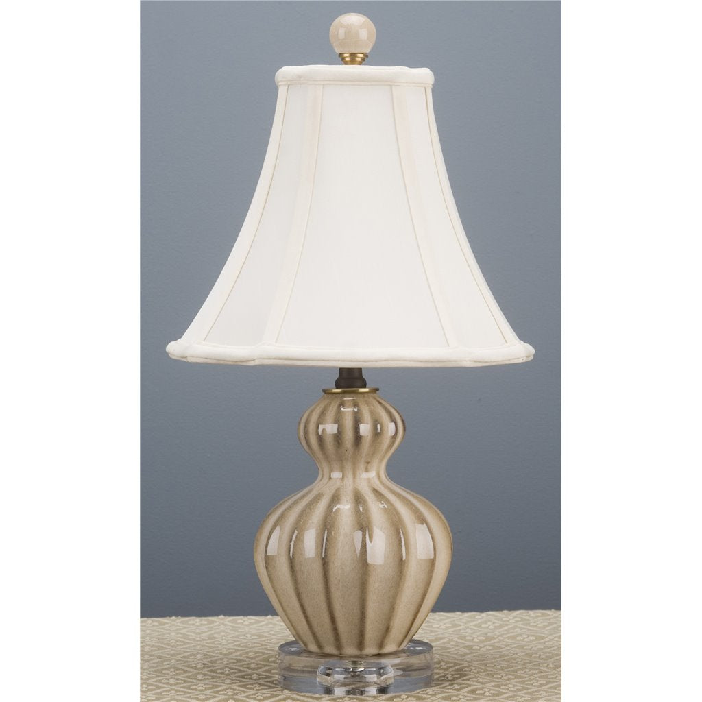 Danny's Fine Porcelain Petite Gourd Lamp- Sandy Acrylic Base