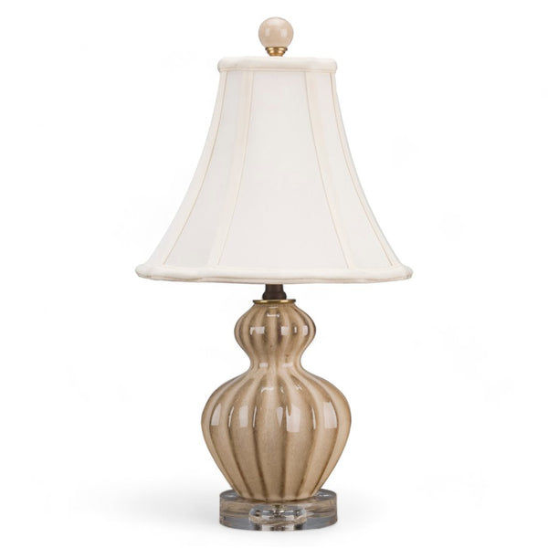 Danny's Fine Porcelain Petite Gourd Lamp- Sandy Acrylic Base