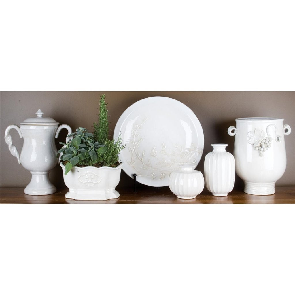 Danny's Fine Porcelain Harvest Leaf Platter-Cream (plate Stand Sold Separately: 11937)