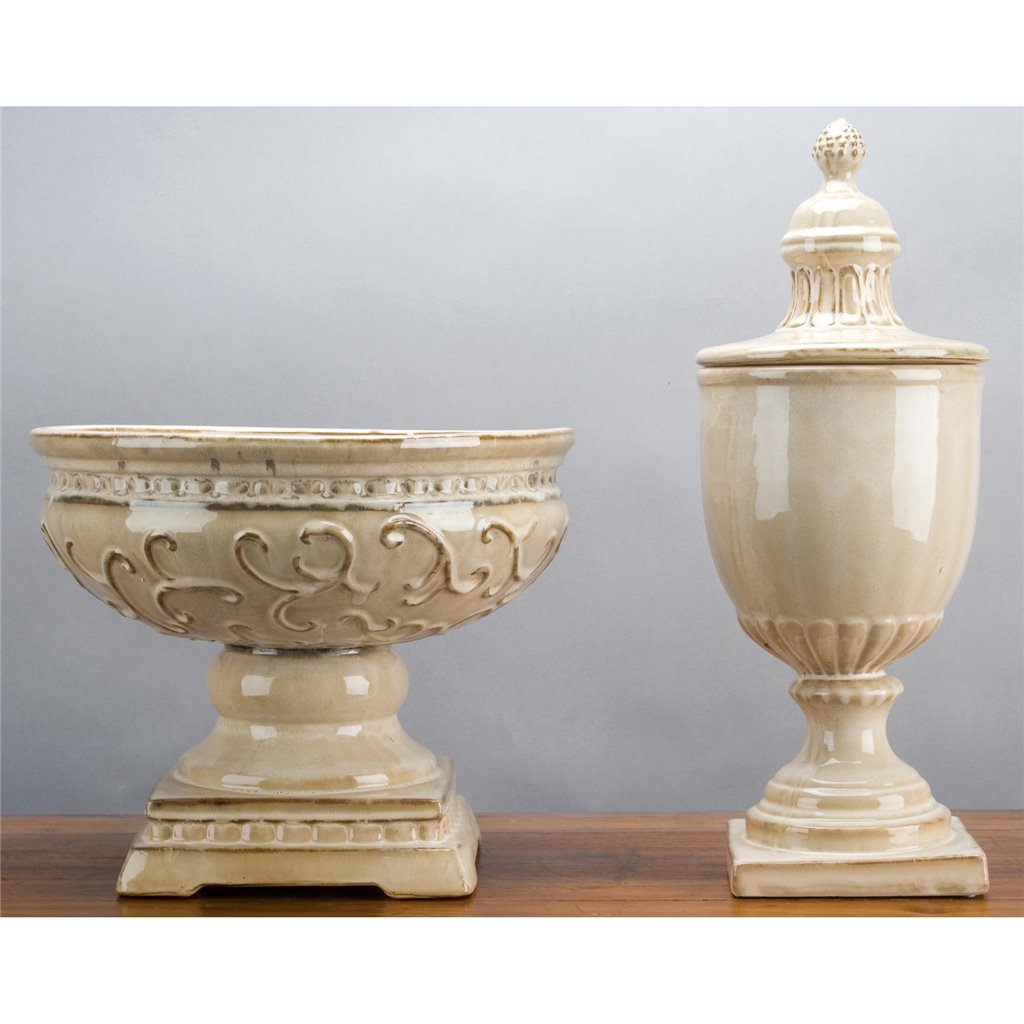 Danny's Fine Porcelain Planter with Square Base-Sandy