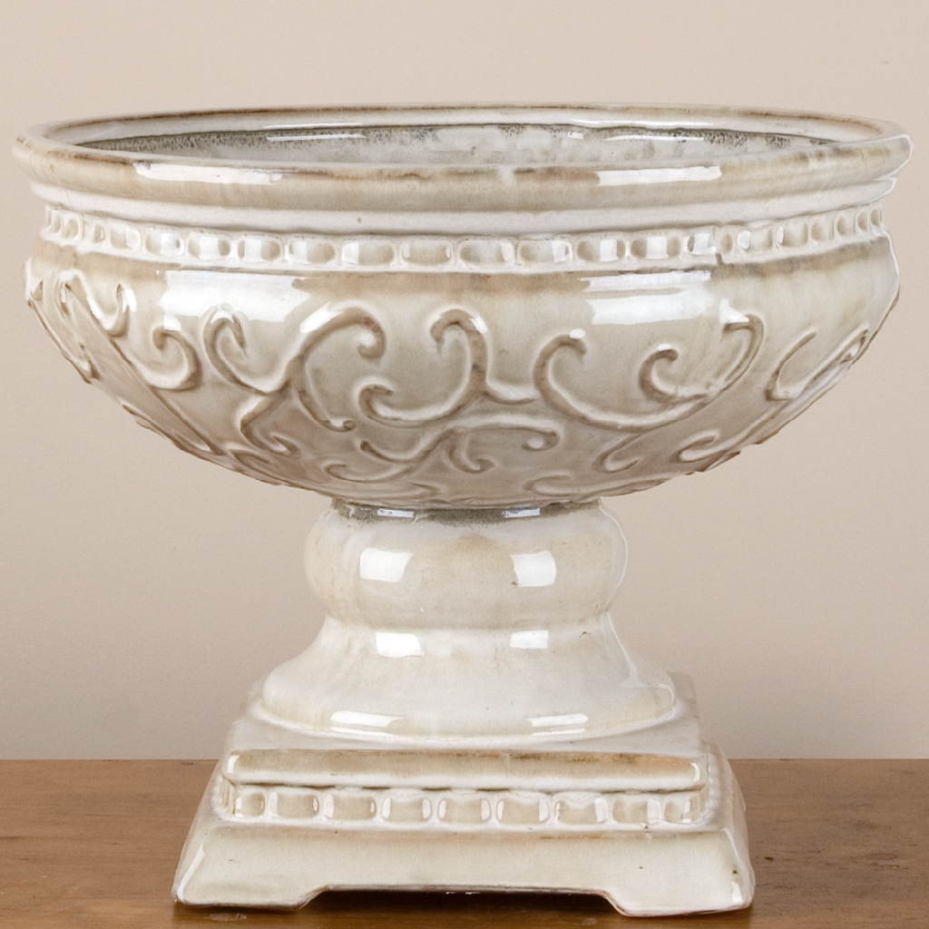 Danny's Fine Porcelain Planter with Square Base-Sandy