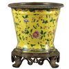 Danny's Fine Porcelain Round Metal Planter - CLOSEOUT