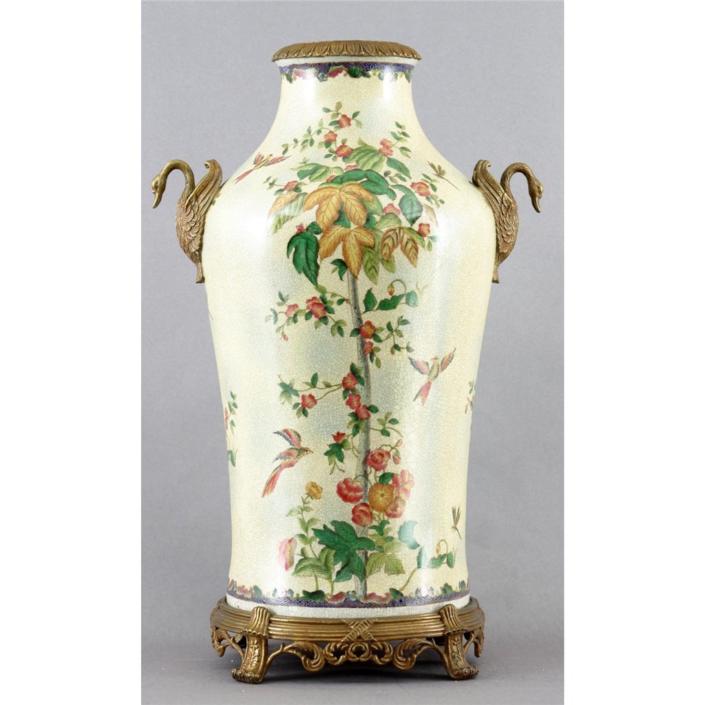 Danny's Fine Porcelain Jar with Bronze Stand - CLOSEOUT
