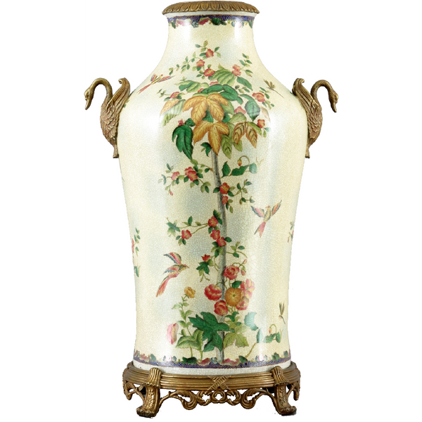 Danny's Fine Porcelain Jar with Bronze Stand - CLOSEOUT