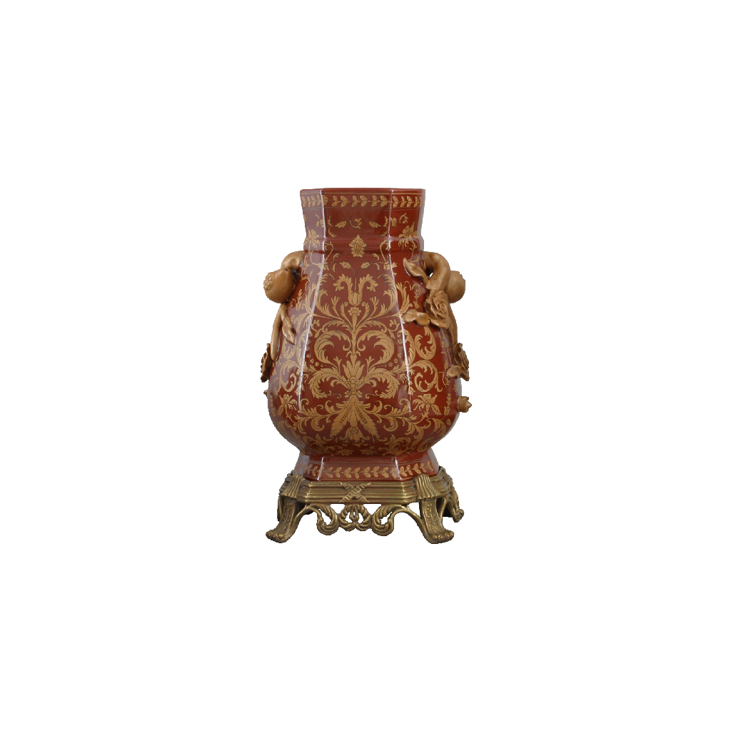 Danny's Fine Porcelain Oct Vase with Bronze Base – Tavern Dreams - CLOSEOUT