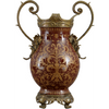 Danny's Fine Porcelain Vase with Bronze Handle - CLOSEOUT