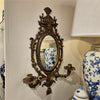 Danny's Fine Porcelain Mirror and Bronze Sconce with Candle Holder