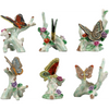 Danny's Fine Porcelain 4" H Set of 6 Petite Butterfly