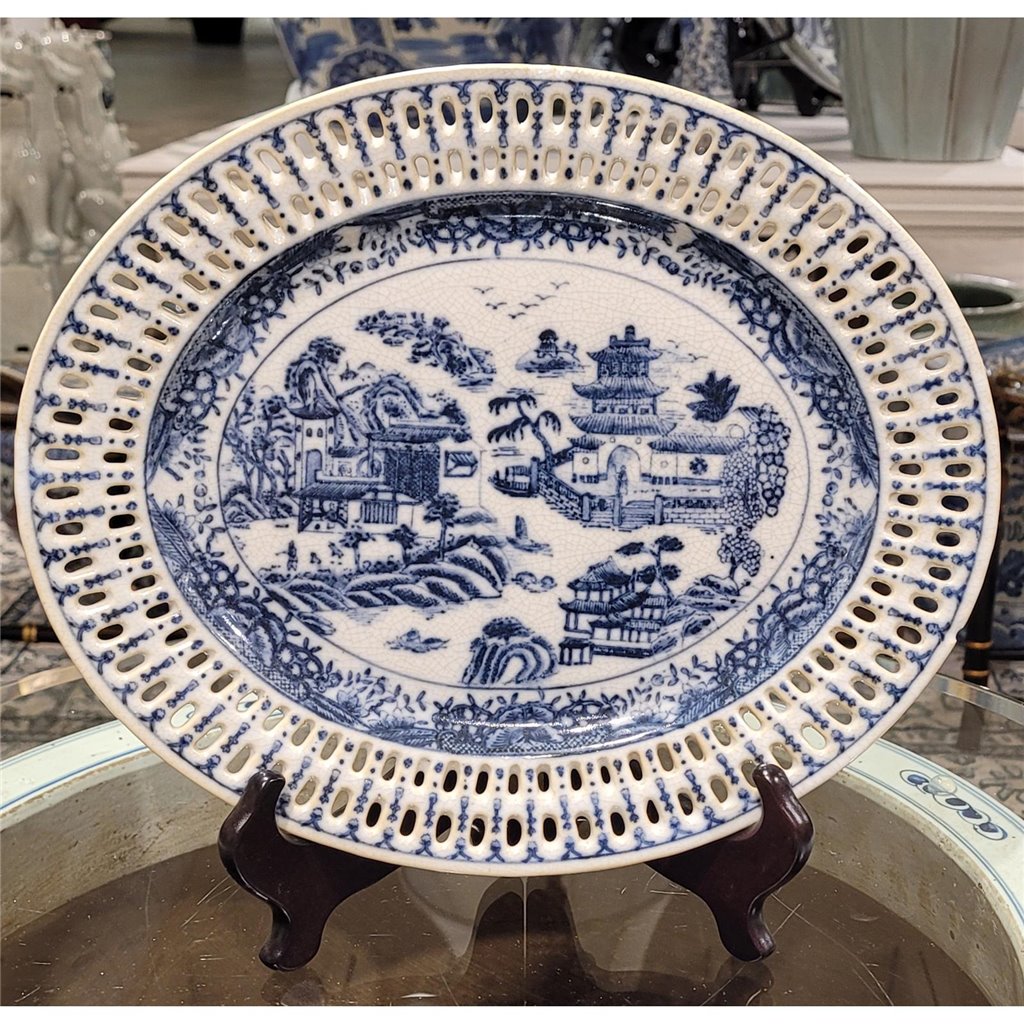 Danny's Fine Porcelain Oval Platter-Blue Willow