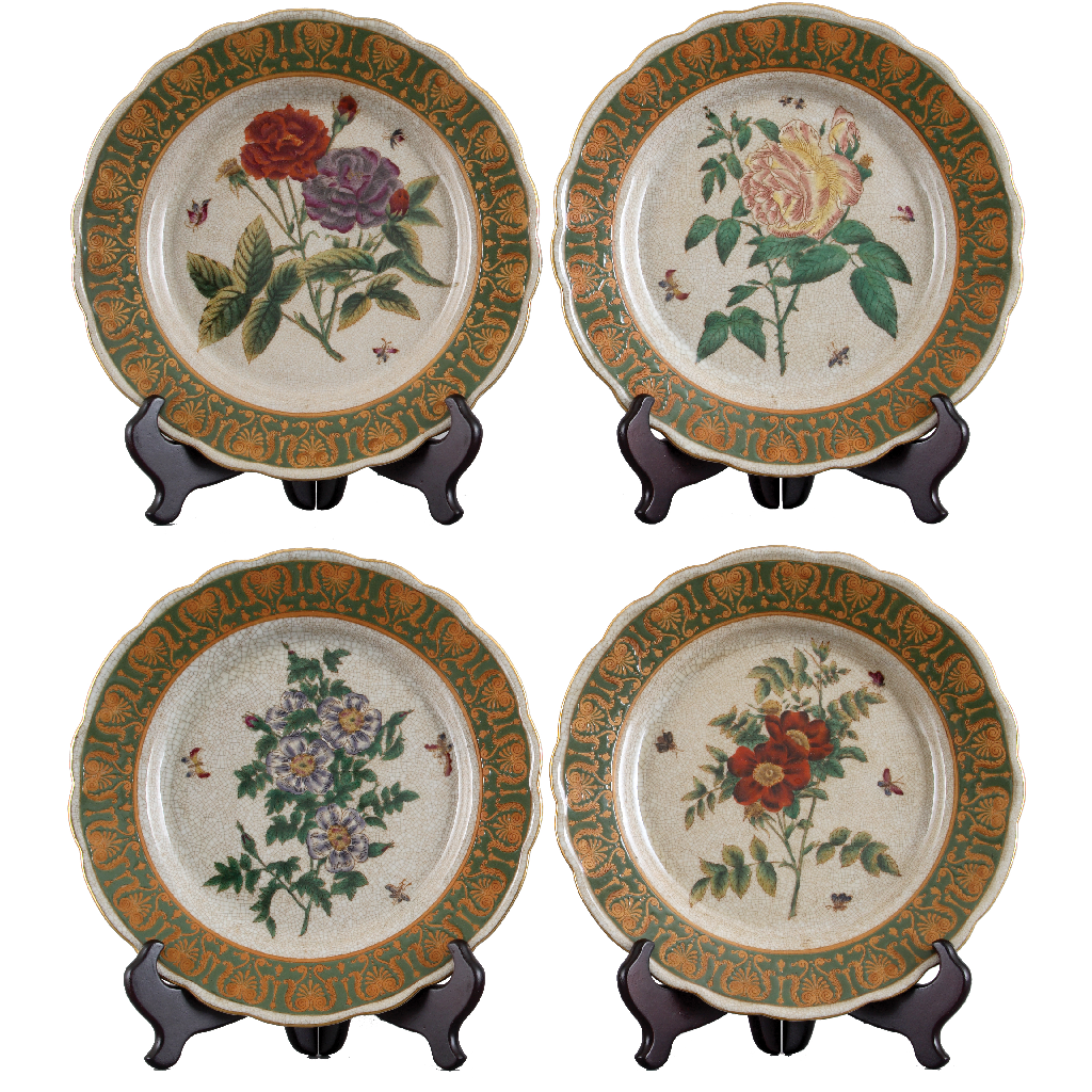 Danny's Fine Porcelain Plate Flower – Set/4 - CLOSEOUT