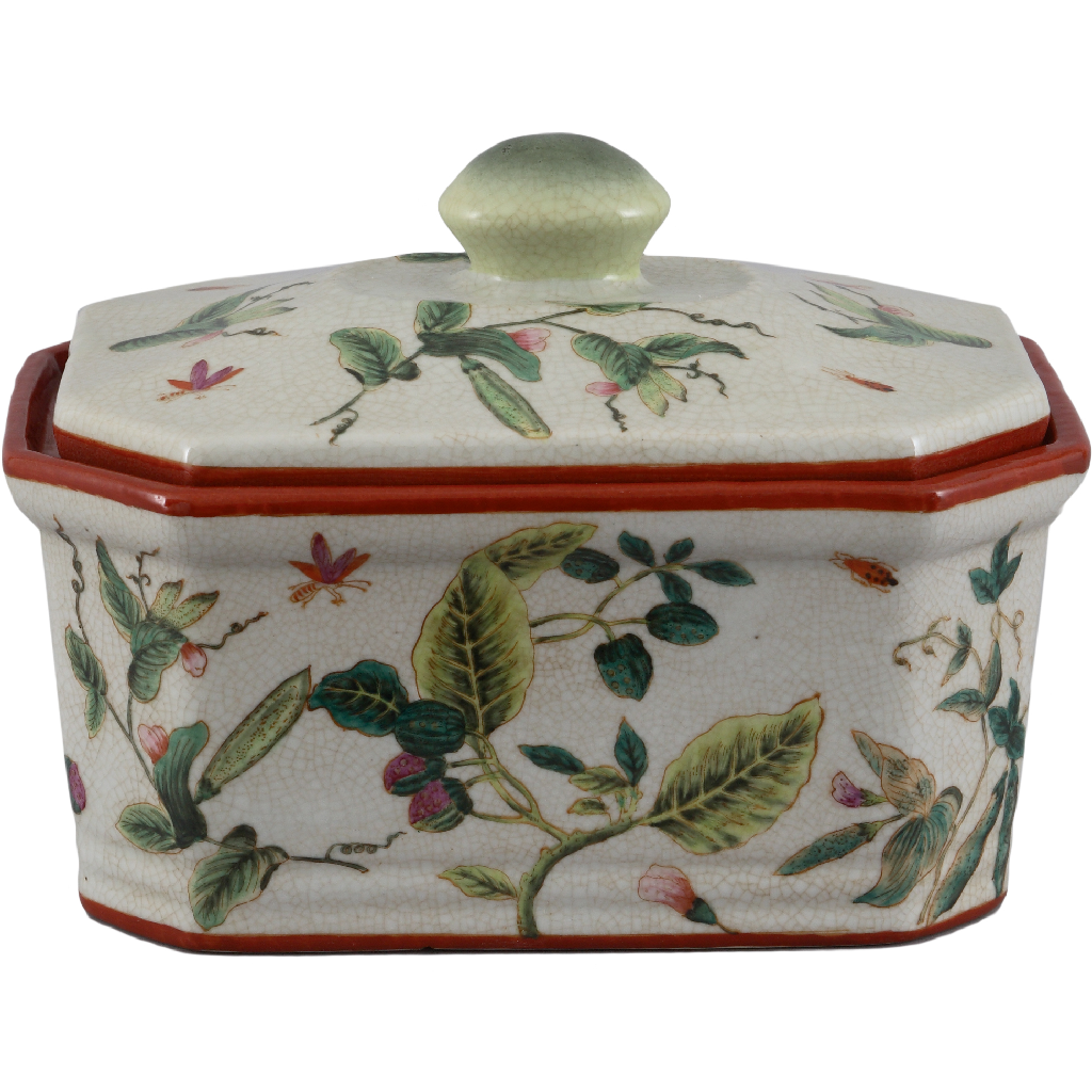 Danny's Fine Porcelain Covered Box - Canton Leaf